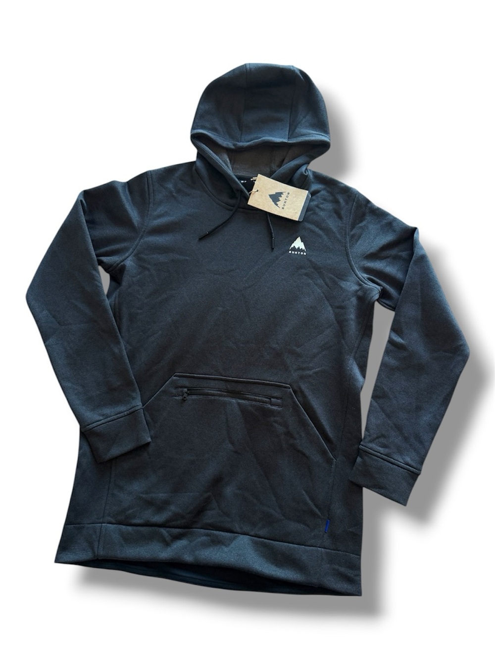 Burton Gray Pullover Hoodie Mountain Oversized Baggy Front Pocket Medium NEW